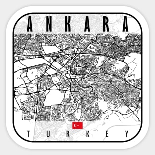 Ankara Map Turkey Sticker